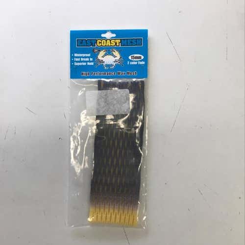 East Coast 2 Color Wax Lacrosse Mesh 15 mm Black & Yellow New