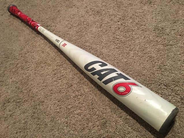 Marucci Cat 6 BBCOR 33/30 Baseball Bat w/ New Crimson Camo Lizard Skins grip