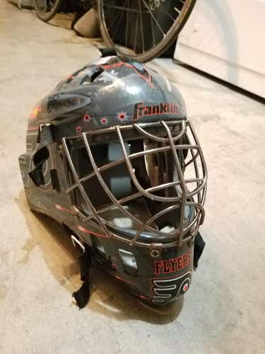 FRANKLIN SPORTS HOCKEY GOALIE STREET INLINE ROLLER MASK HELMET FLYERS ADULT SENIOR
