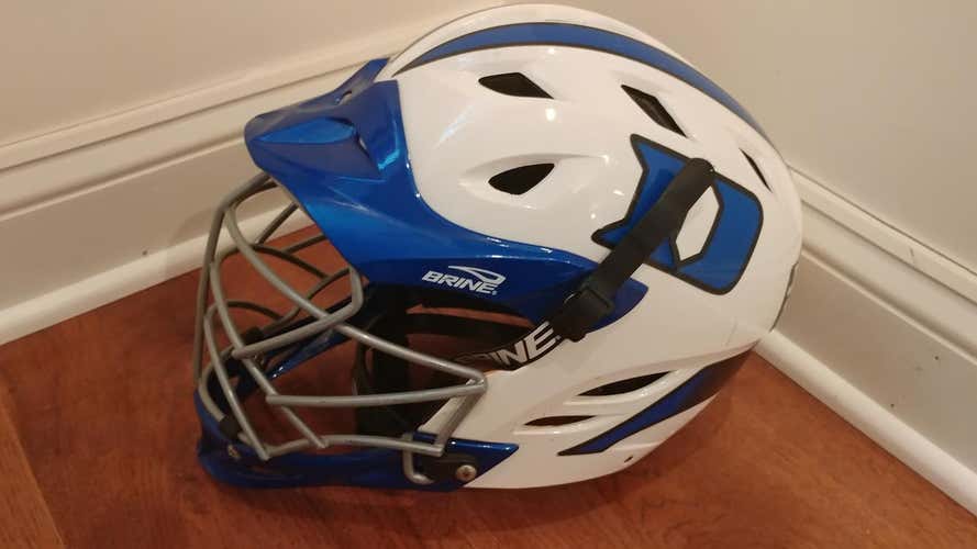 Game worn Duke helmet, Brine