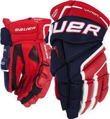 New Bauer Vapor X100 Gloves Senior 15" Red/White/Navy