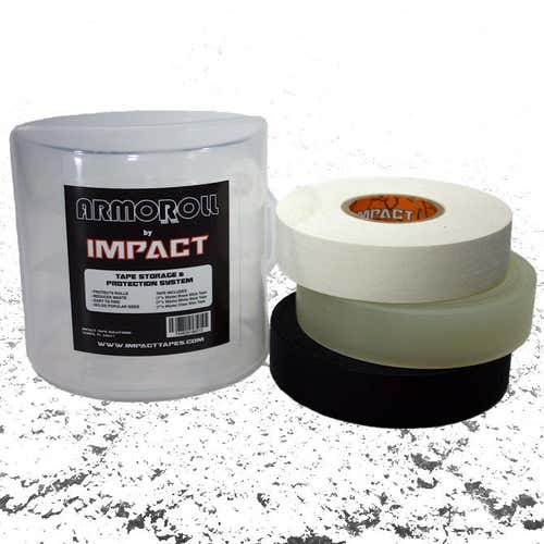 IMPACT Athletic Tapes- "ArmoRoll"- Hockey-Tape - Storage- & Protective System (3 Rolls Per Case)