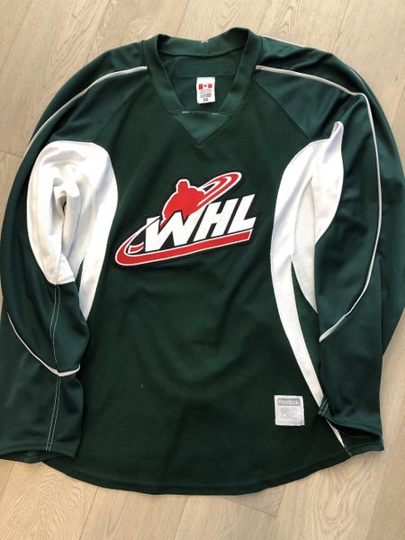 CCM- Reebok Edge WHL Crested Pro Stock Practice Jerseys HUNTER GREEN (Size  56)