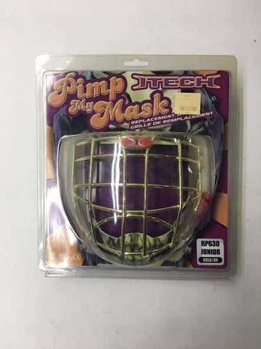 New Itech RP630 Gold Goalie Cage Junior Pimp My Mask