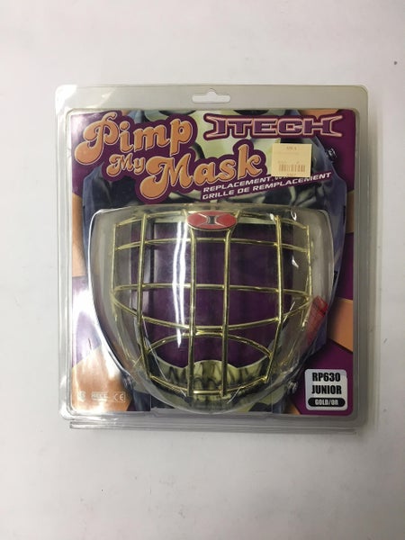 New Itech RP630 Gold Goalie Cage Junior Pimp My Mask