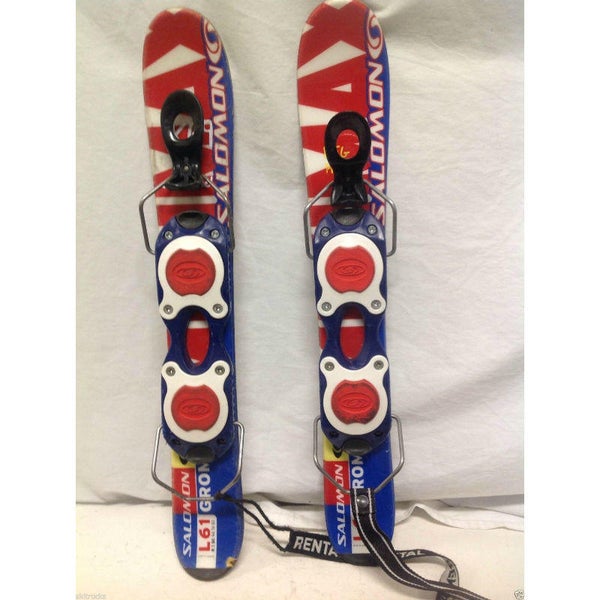 61cm Kids Snowblades, Salomon ,Grom, Junior Blades 61L and Salomon Bindings. Used Set