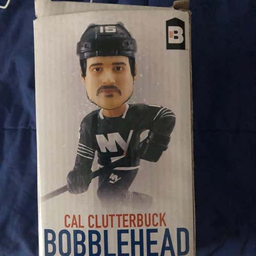 Cal Clutterbuck New York Islanders Black Alternate Jersey Bobble head