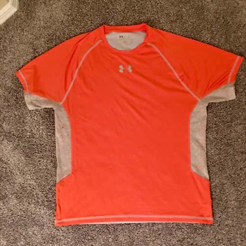 Under Armour HeatGear (Orange/Gray, Large)