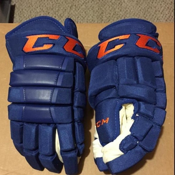 EDMONTON OILERS 14” CCM PRO STOCK 4 ROLL GLOVES HG97XP