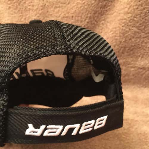 Rare-Factory Error Upside Down BAUER On Velcro Strap
