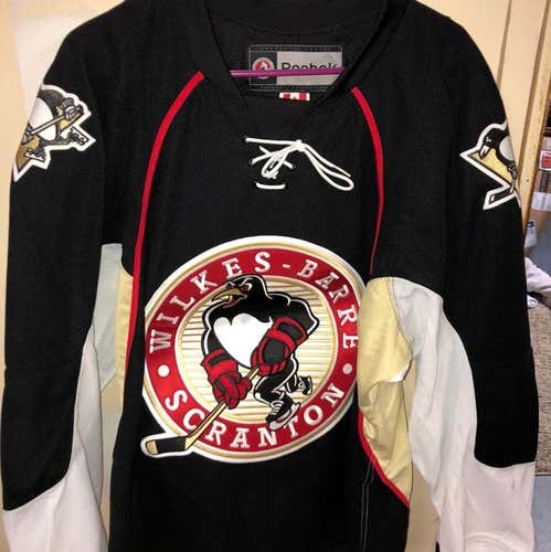 Pro Stock Wilkes-Barre Penguins Game Jersey Size 50