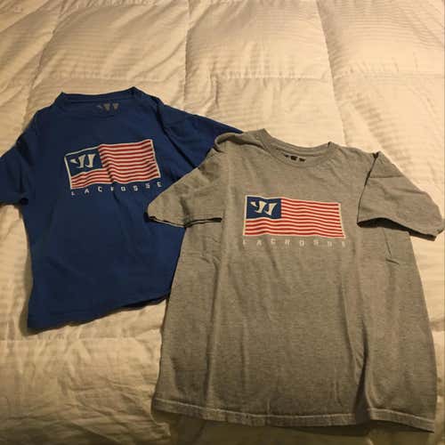 Lot Of 2 Warrior Lacrosse American Flag Tees. Adult Medium