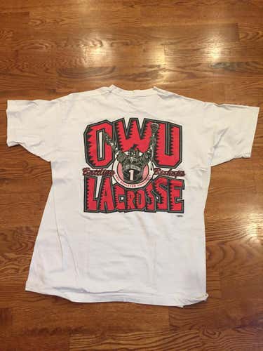 Ohio Wesleyan Vintage Lacrosse Tee Tshirt OWU