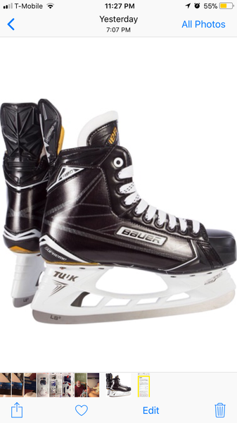 New Bauer Supreme S180 Skates Senior Size 8