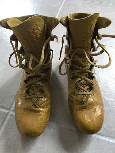 Under Armour Highlight MC Gold Hightop Shoes Size 9