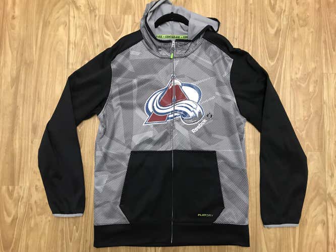 Reebok Colorado Avalanche Center Ice TNT PlayDry Hoodie Medium