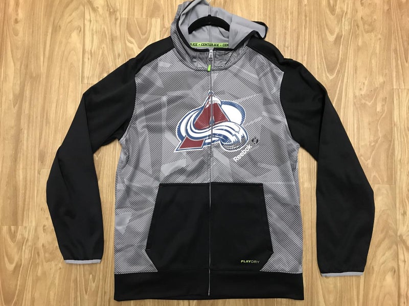 Reebok Colorado Avalanche Center Ice TNT PlayDry Hoodie Medium