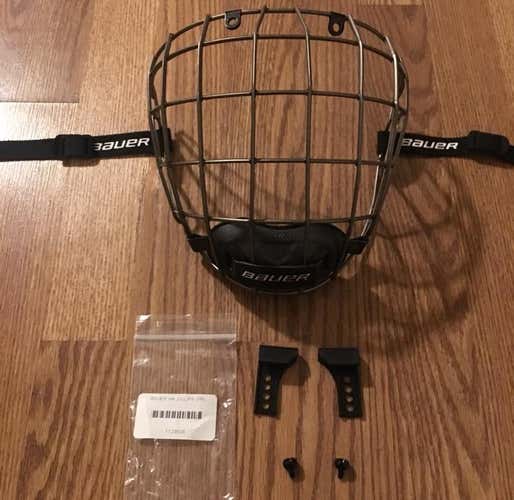 Bauer RE-AKT Titanium Cage w/ Hardware