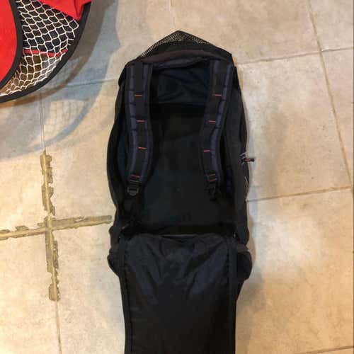 Black Backpack Maverick Bag With Stick Holder