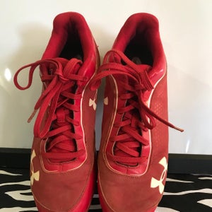 Under Armour Baseball - Softball Red Men’s Cleats Size 11.5