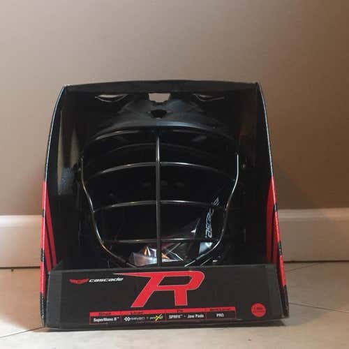 Brand New Matte Black Cascade R Lacrosse Helmet
