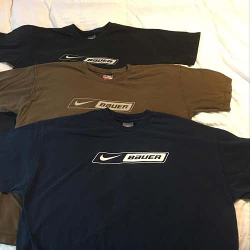 Lot Of 3 Nike Bauer Hockey Tees XXL 50” Chest