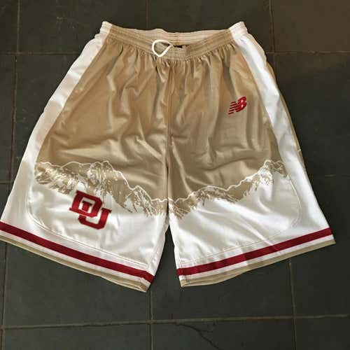 New 2017 DENVER Pioneers Lacrosse New Balance Game Shorts XL