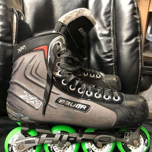 Bauer XR1 Sr 11R Roller Hockey Skates- BRAND NEW WHEELS- used