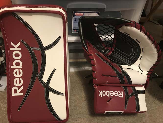 Pro Stock Reebok Revoke Pro Zone Goalie Glove & Blocker PHX Coyotes Canadian Made 590 Break