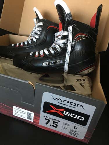 Bauer Vapor X600 Skates Senior Size 7.5