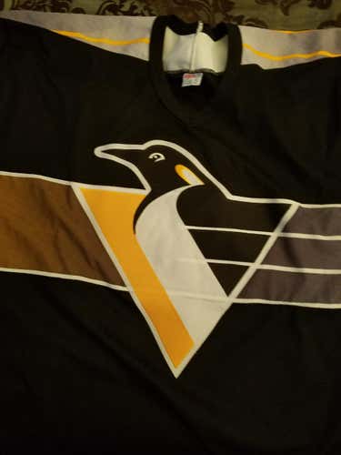 CCM Black Replica Penguins 3rd Jersey