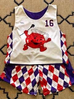 Summer Uniform Kool Aid Lacrosse Adult Medium Shorts And Pinnie