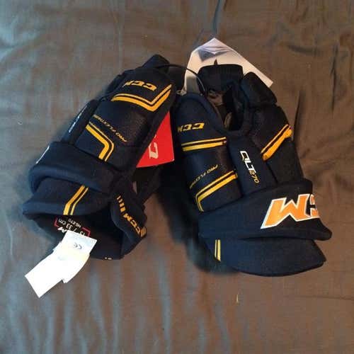 Sr. CCM Quicklite Gloves Navy/Gold