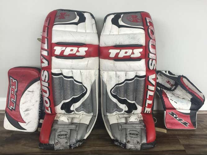 Louisville TPS X-Hale Senior Goalie Pads, TPS Bionic Blocker, & Glove Set
