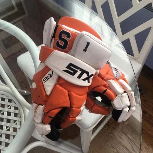 Game Worn Syracuse STX K18 Gloves