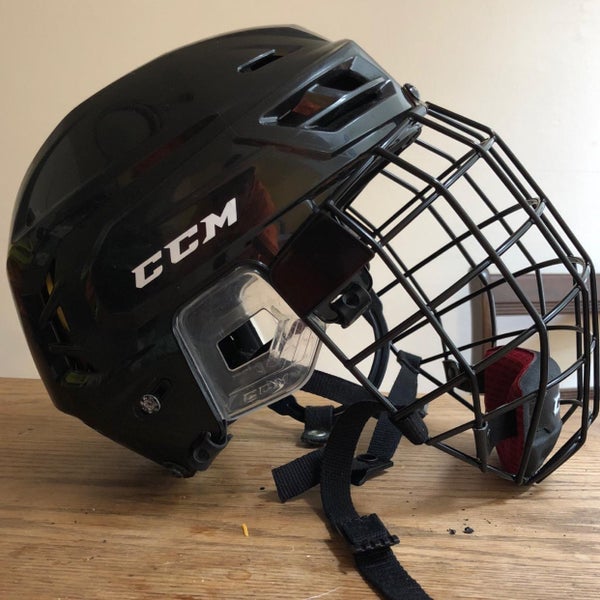 CCM Tacks 310 Medium Black Helmet w/ CCM FM580 Large Black Cage