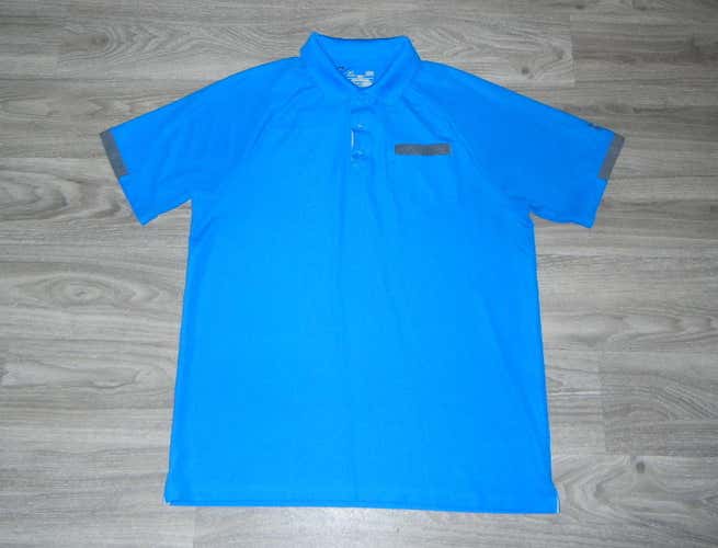 Under Armour Men's Golf Polo Shirt Sz L Blue/Dark Gray Fast Ship!!!!