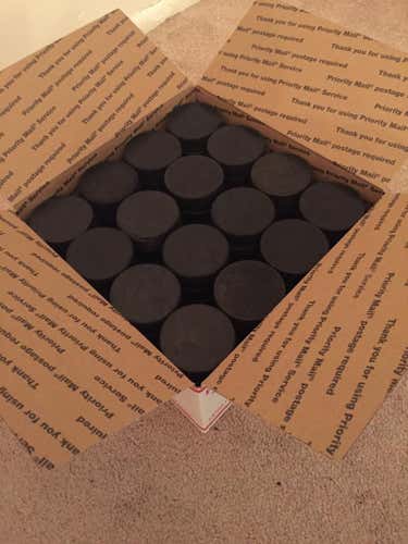 80 Pack of Ice Hockey Pucks in Excellent Condition