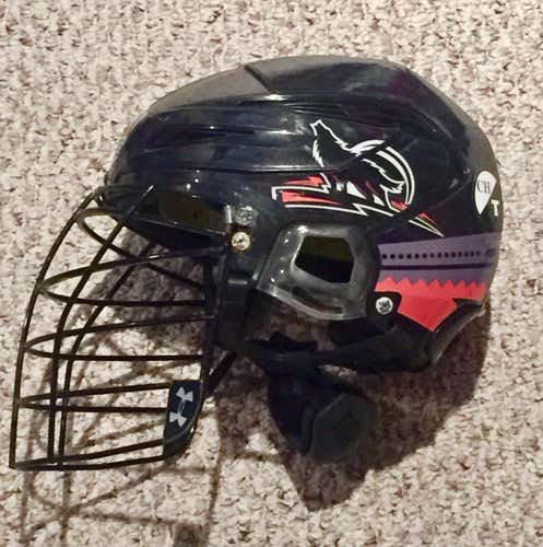 New England Black Wolves NLL helmet