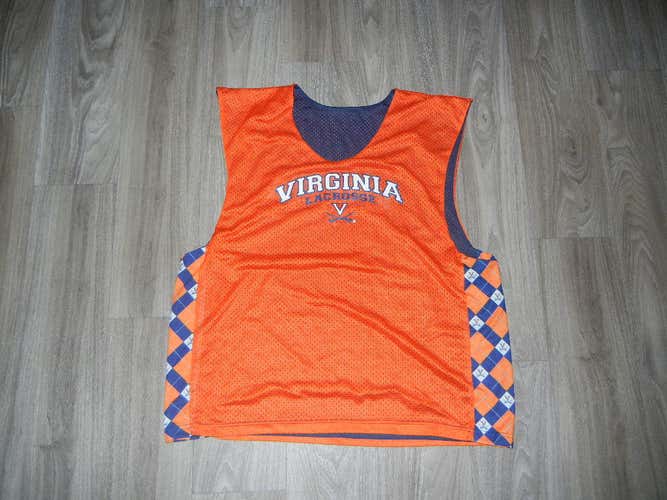 Virginia Cavaliers Lacrosse Mens Reversible Pinnie Sz S/M Orange/Navy Blue