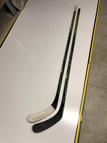 2 Pack - Bauer Supreme composite Hockey Stick S160 Right 87 flex Senior (1 new, 1 slightly used)
