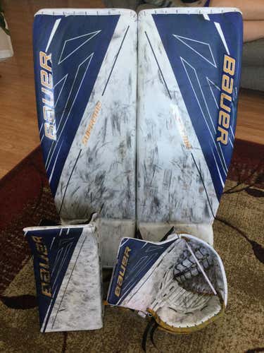 Pro Return Bauer 1S 2.0 Goalie Pads, Glove, & Blocker - Size Large
