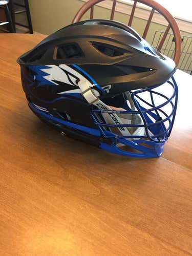 Cascade R Helmet Adult Black and Chrome Blue