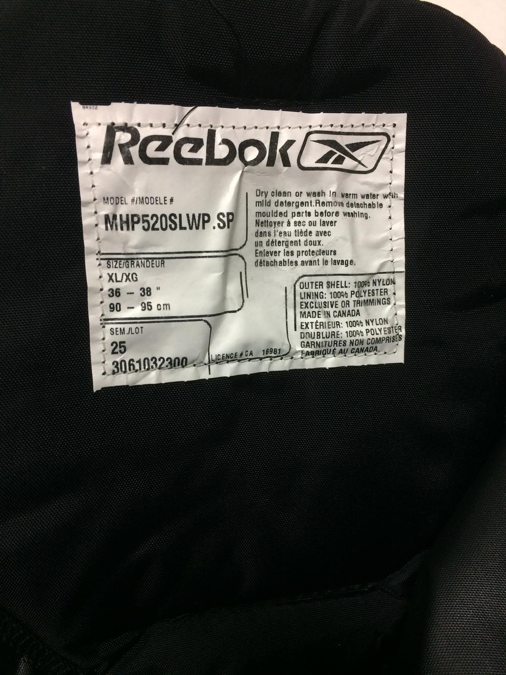 Reebok HP520 Pro Stock Hockey Shell Extra Large XL Black Milwaukee 7019 