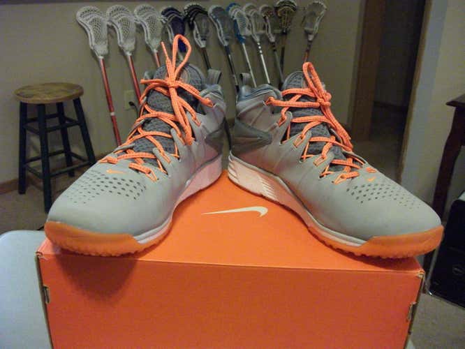 Nike Huarache 4 Turf LE Gray and Orange - worn 2 times on turf