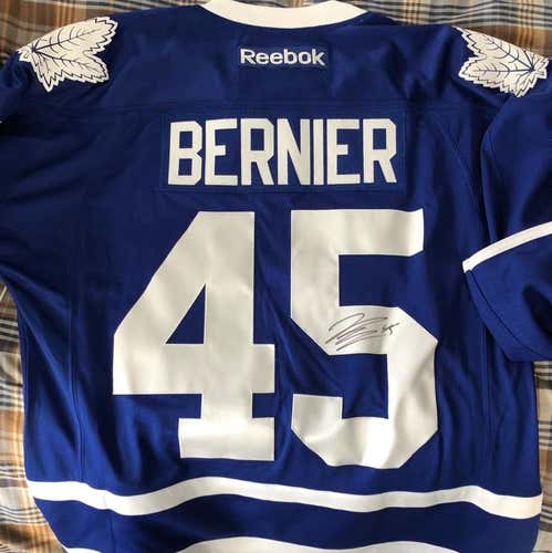 NWT Autographed Jonathan Bernier Toronto Maple Leafs Jersey