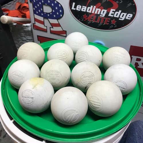 12 Used Lacrosse Balls, With Blemishes And Some Smooth Spots