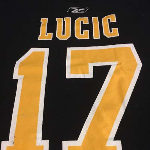 (4) Boston Bruins LARGE Player Shirts LUCIC KESSEL SAVARD MORRIS