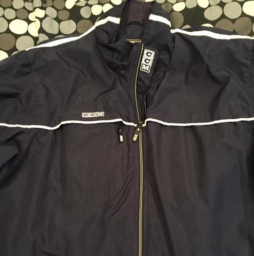 Mens CCM Warmup Jacket Xl Navy