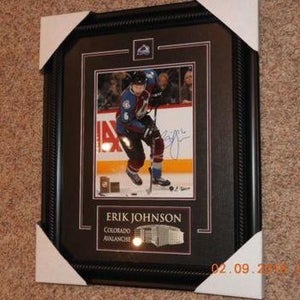 Autographed Erik Johnson Colorado Avalanche Framed Photo Nice